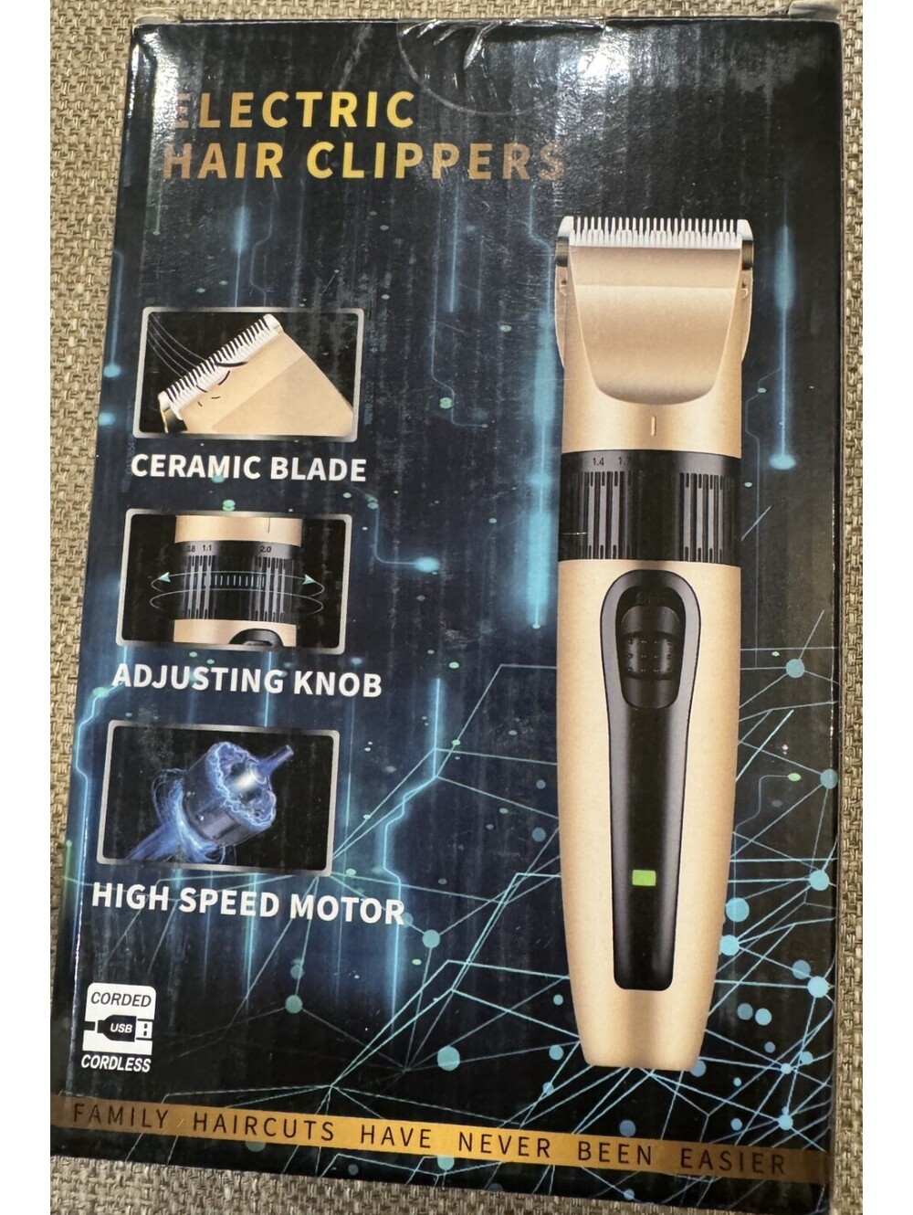 Electric Hair Clipper Ceramic Blade High Speed New